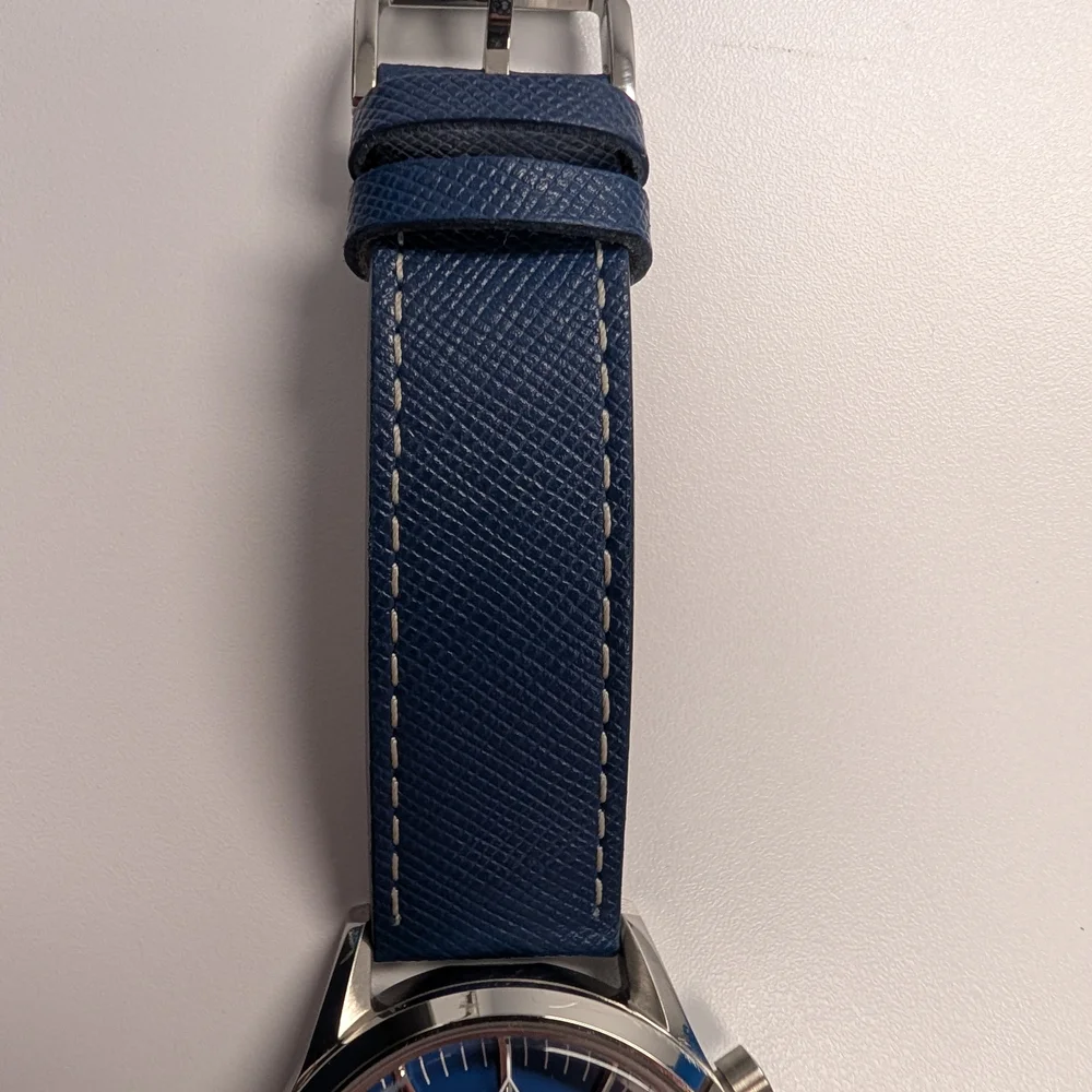 Yema Yachtingraf Croisière Meca-Quartz Chronograph w/Blue Leather Strap - Picture 2 of 8